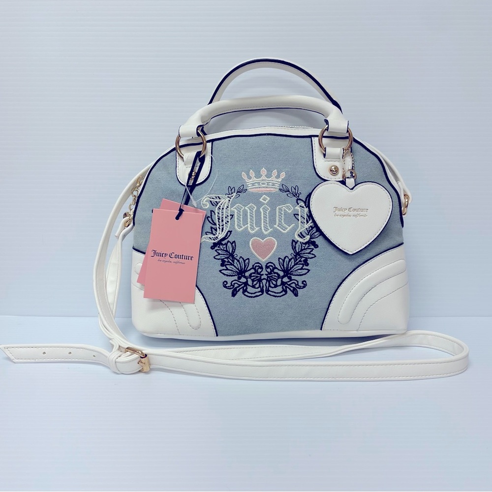 NWT Juicy Couture Denim Heritage Satchel